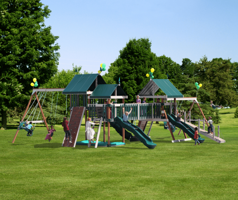 PlayMor Happy Hour Play Place Swing Set With Kids